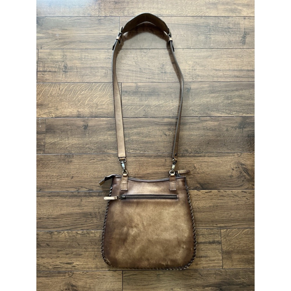 Corral Brown Satchel with Red and Cream Embroidery - Picture 7 of 9